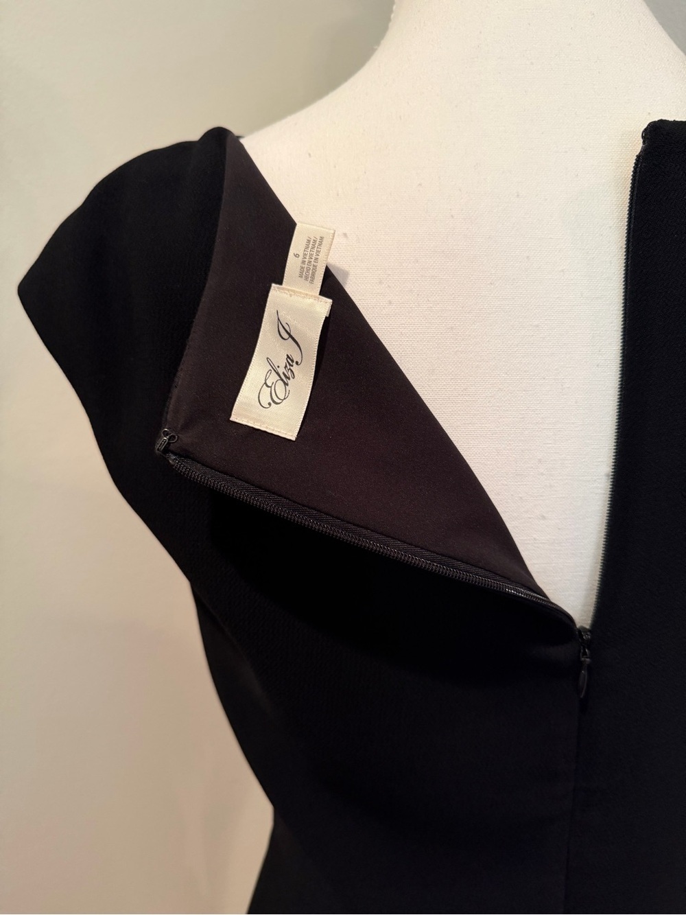 Eliza J Black Wrap-Front Midi Dress - Picture 5 of 5